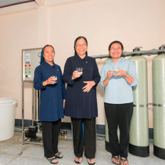 Can support the cost of a purifier for a water tank so that a community can store and access safe drinking water. In countries like Vietnam, priests help develop community projects like this.